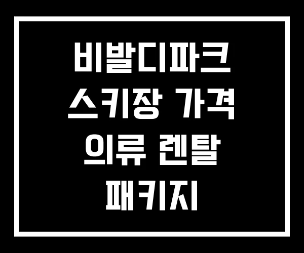 비발디파크 스키장 가격 의류 렌탈 패키지