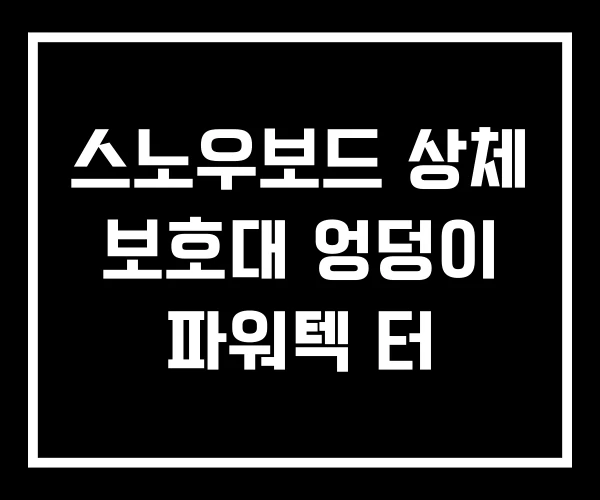 스노우보드 상체 보호대 엉덩이 파워텍 터 스노우보드 상체 보호대 엉덩이 파워텍 터