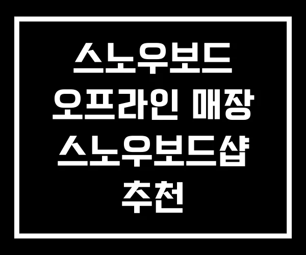 스노우보드 오프라인 매장 스노우보드샵 추천 스노우보드 오프라인 매장 스노우보드샵 추천