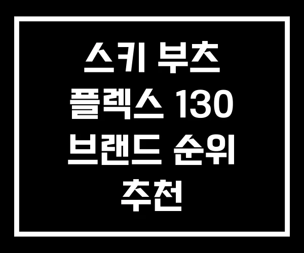 스키 부츠 플렉스 130 브랜드 순위 추천