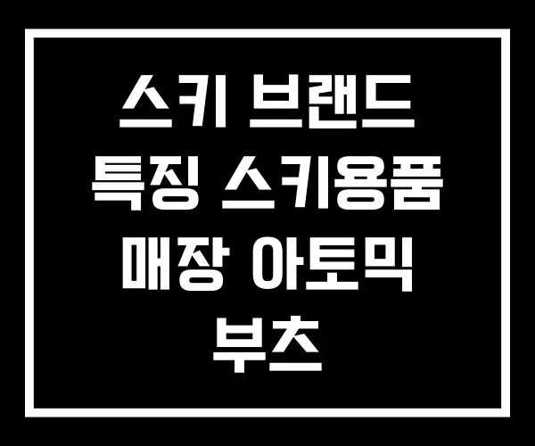 스키 브랜드 특징 스키용품 매장 아토믹 부츠 스키 브랜드 특징 스키용품 매장 아토믹 부츠