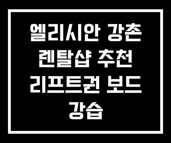 엘리시안 강촌 렌탈샵 추천 리프트권 보드 강습 엘리시안 강촌 렌탈샵 추천 리프트권 보드 강습