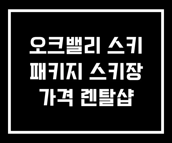 오크밸리 스키 패키지 스키장 가격 렌탈샵 오크밸리 스키 패키지 스키장 가격 렌탈샵