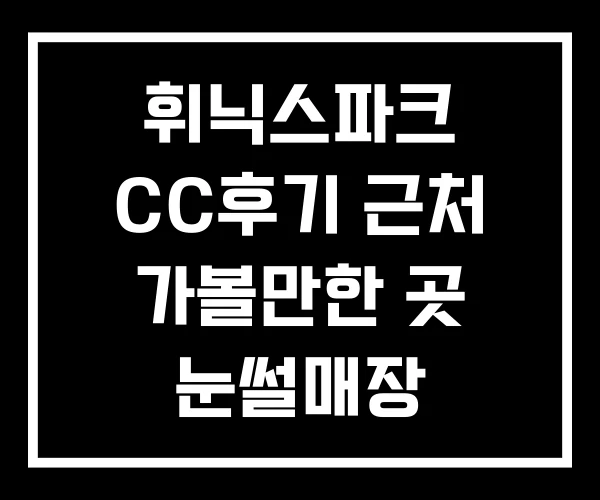 휘닉스파크 CC후기 근처 가볼만한 곳 눈썰매장 휘닉스파크 CC후기 근처 가볼만한 곳 눈썰매장